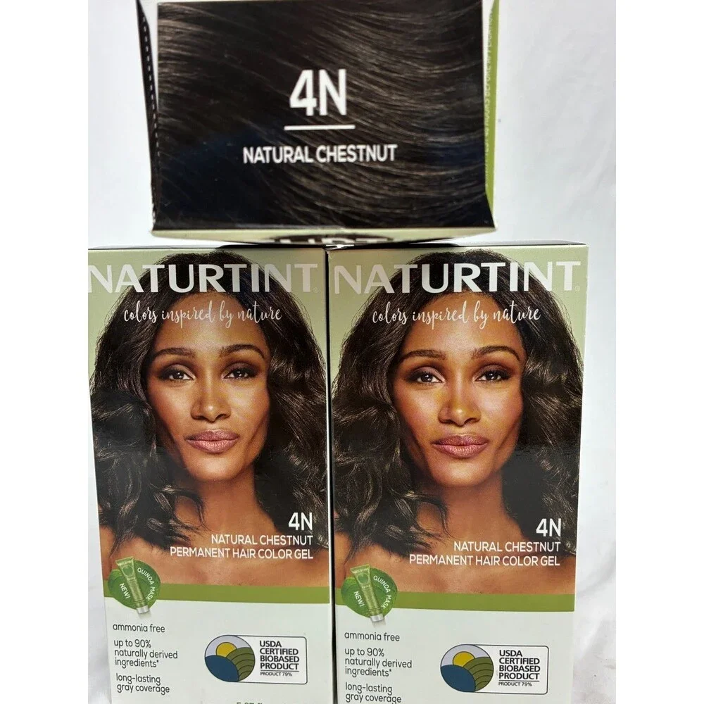 Naturtint 4N Permanent Hair Color Gel Natural Chestnut Brown 3 Pack